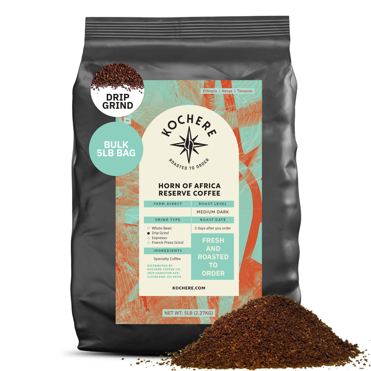Kochere Coffee Horn of Africa Reserve Signature Espresso Blend - Medium-Dark Roast