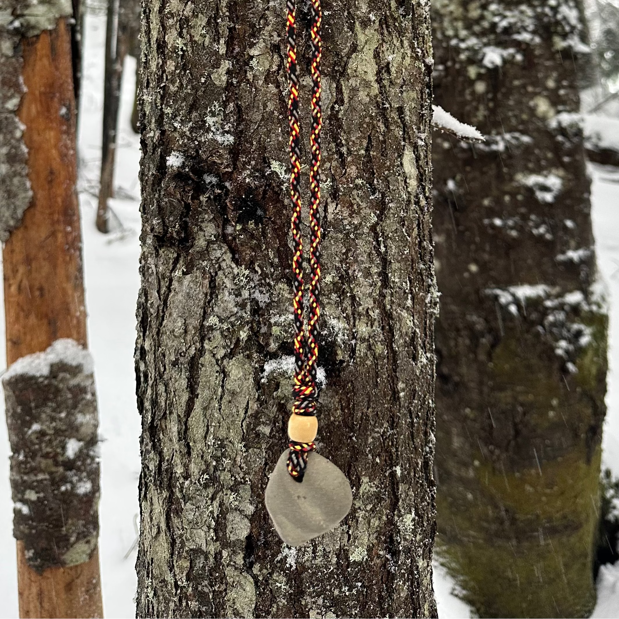 Handcrafted Stone Pendant Accessory - Nature vs Tech | Hyak General Store