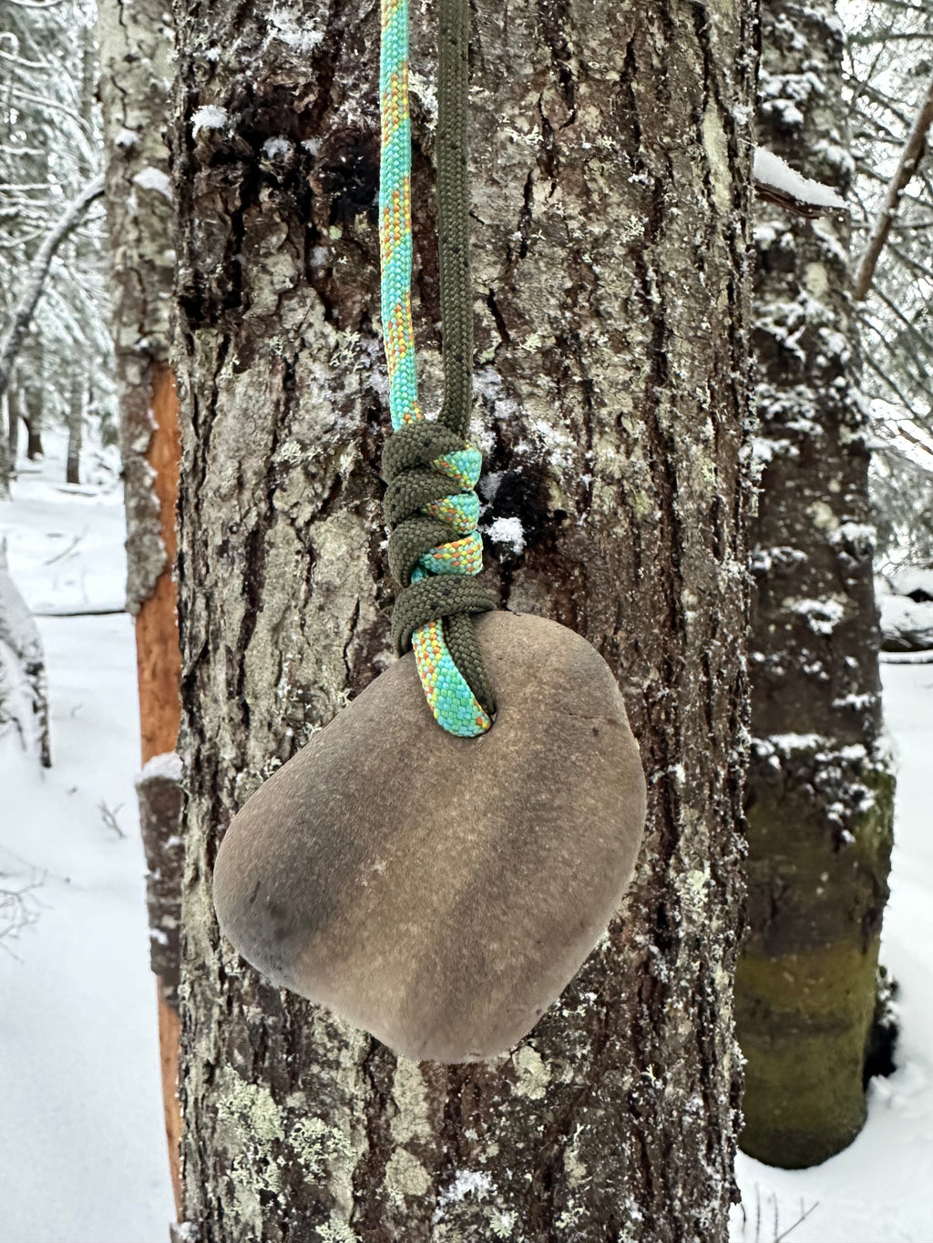Handcrafted Stone Pendant Accessory - Nature vs Tech | Hyak General Store