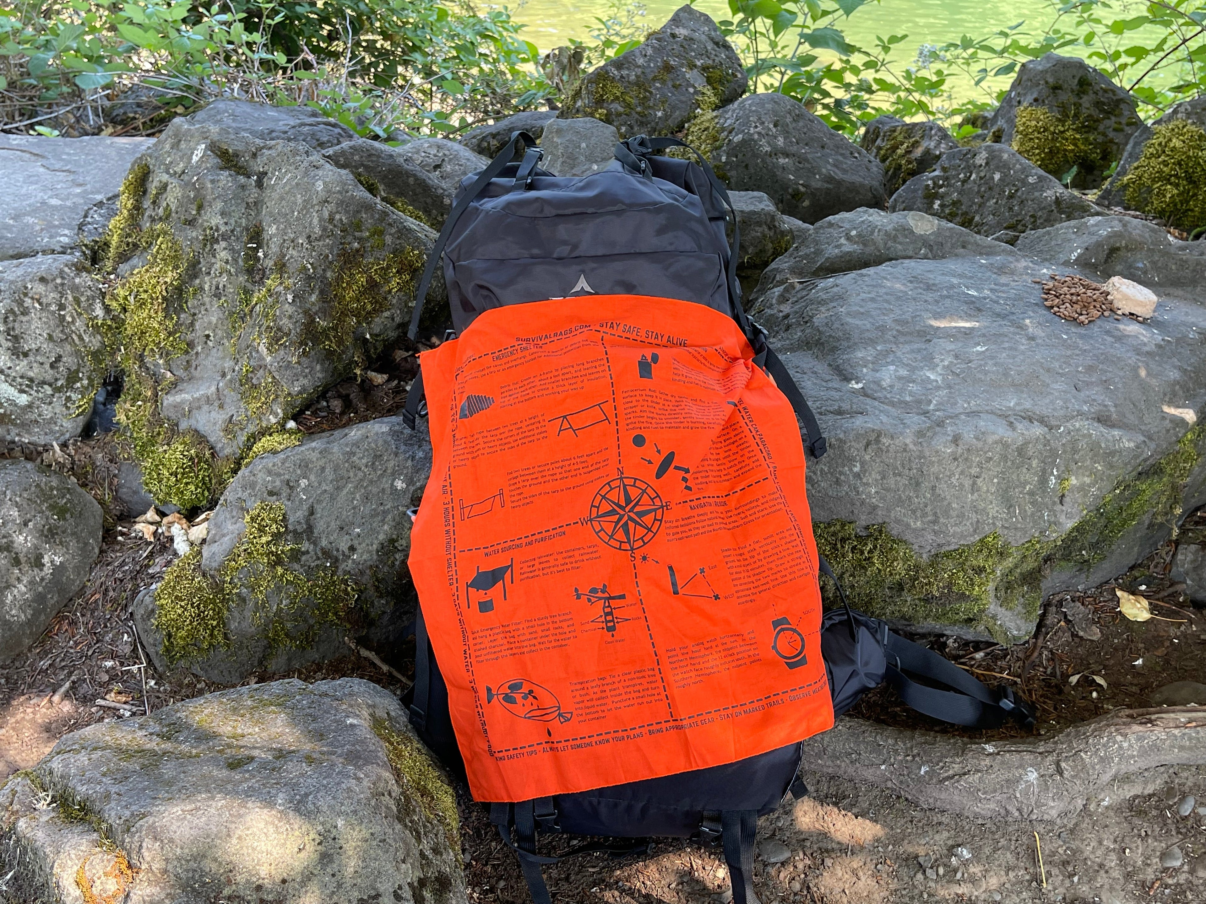 Survival Bandana with Printed Survival Instructions — Made in USA | SurvivalRags