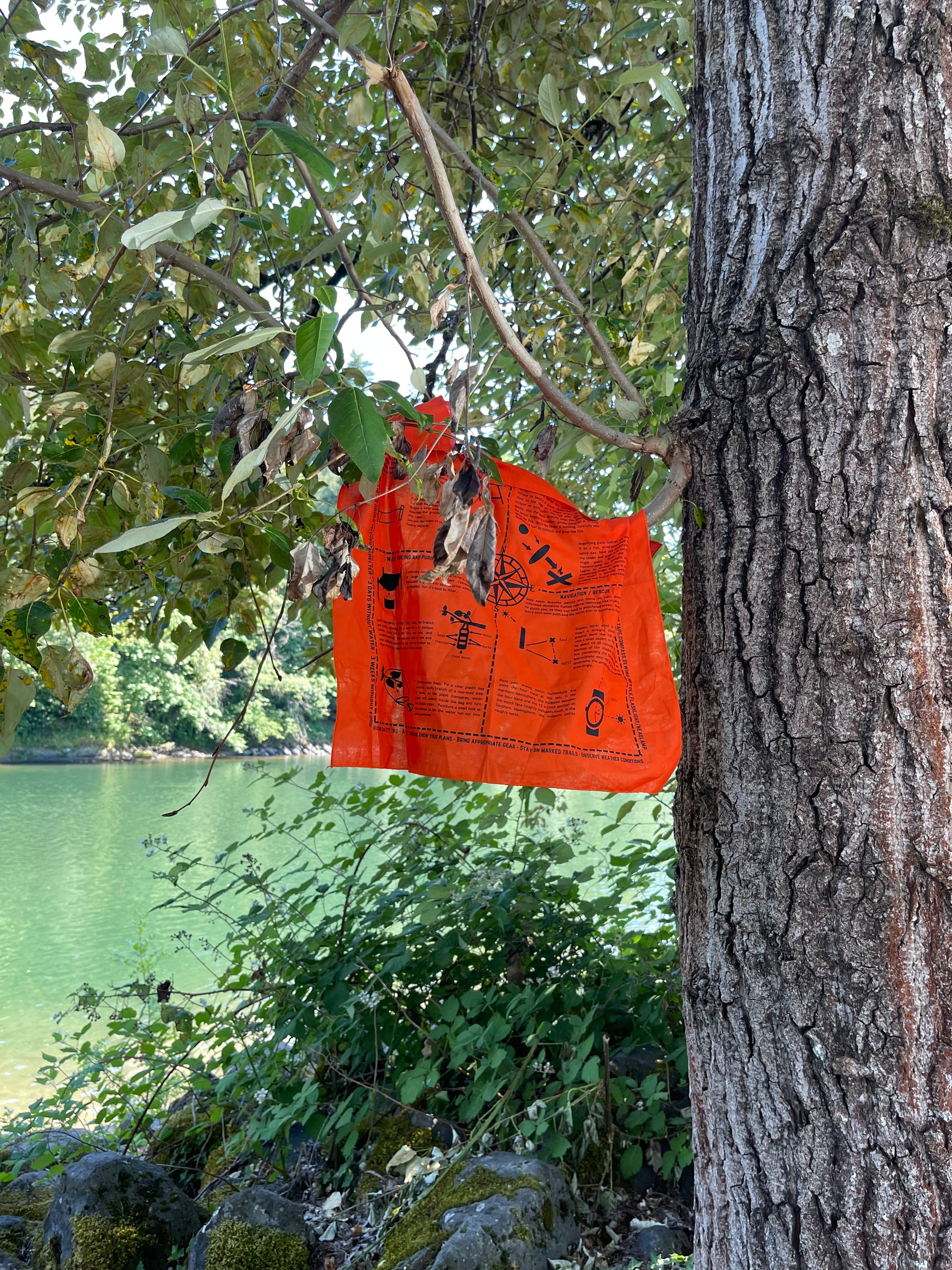 Survival Bandana with Printed Survival Instructions — Made in USA | SurvivalRags
