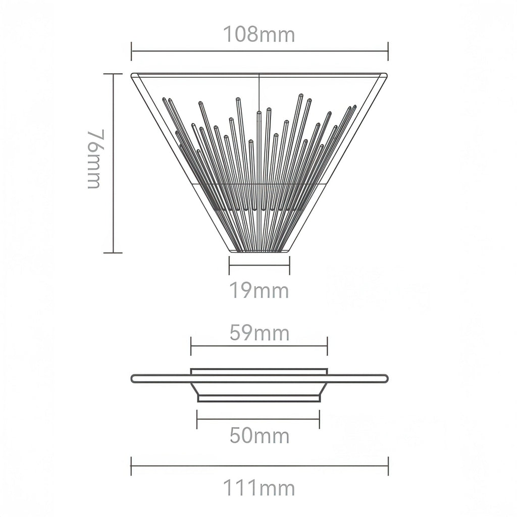 Ray Star Shadow V60 Style Pour Over Coffee Dripper