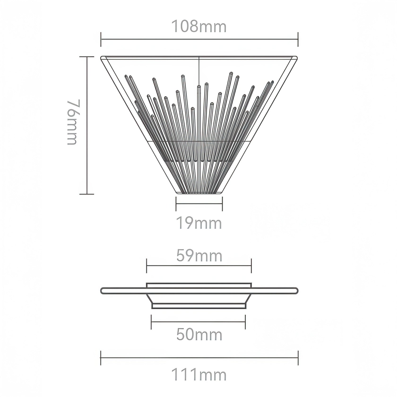 Ray Star Shadow V60 Style Pour Over Coffee Dripper