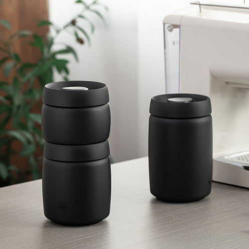Black Coffee Bean Storage Canister