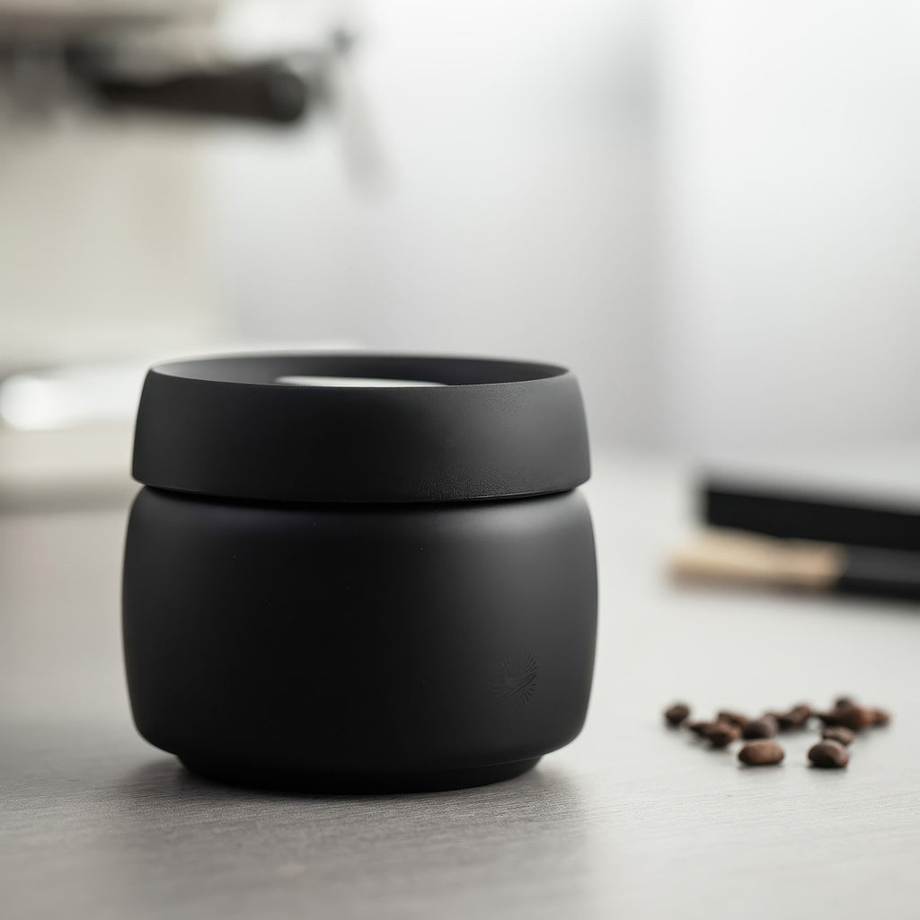 Black Coffee Bean Storage Canister