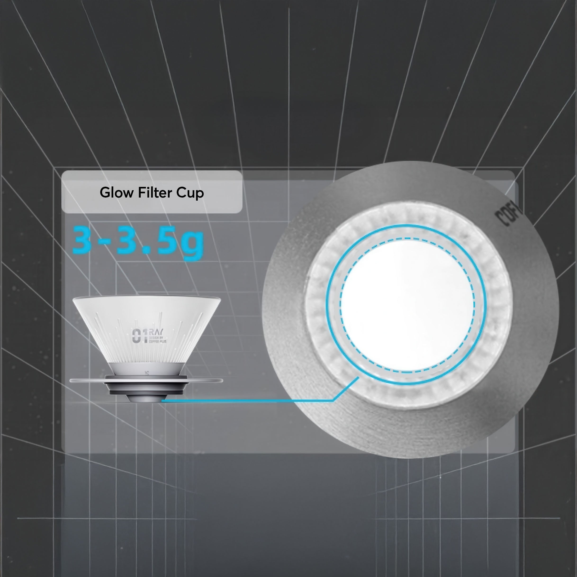 Ray Star Shadow V60 Style Pour Over Coffee Dripper