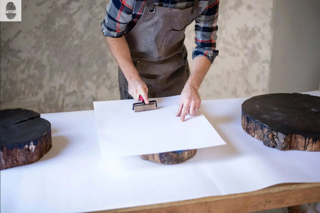 Oregon Coast, Cannon Beach, Driftwood Wall Art, Tree Ring Print, Cascade Mountains, Woodcut Art