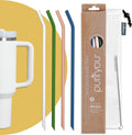 purifyou Reusable Silicone Straws - Long, Slender, & Kids Sizes, Eco-Friendly, BPA-Free, Durable & Flexible