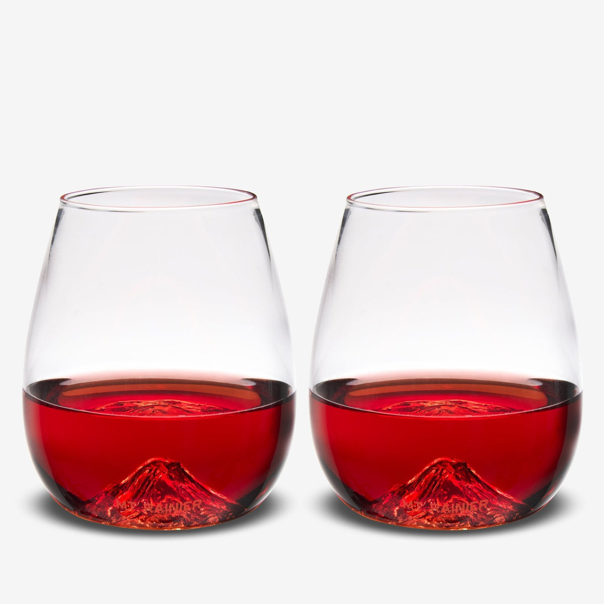 Mt. Rainier Wine Glass Set of 2
